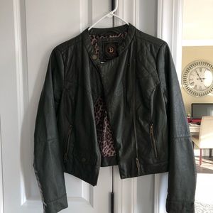 Leather jacket (hunter green)